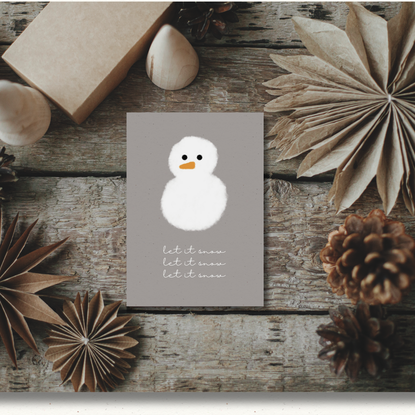 Klappkarte Winter | Let it snow