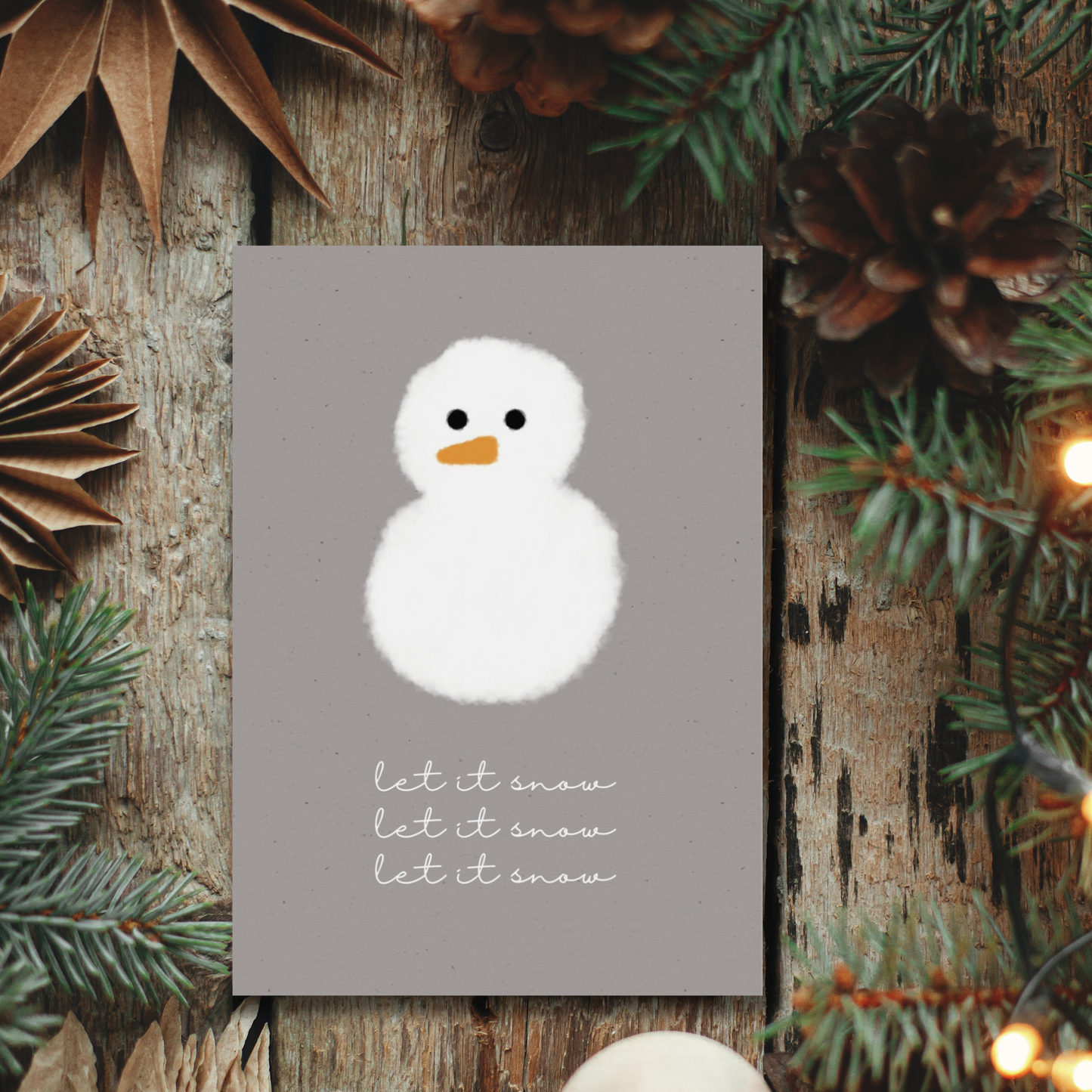 Klappkarte Winter | Let it snow