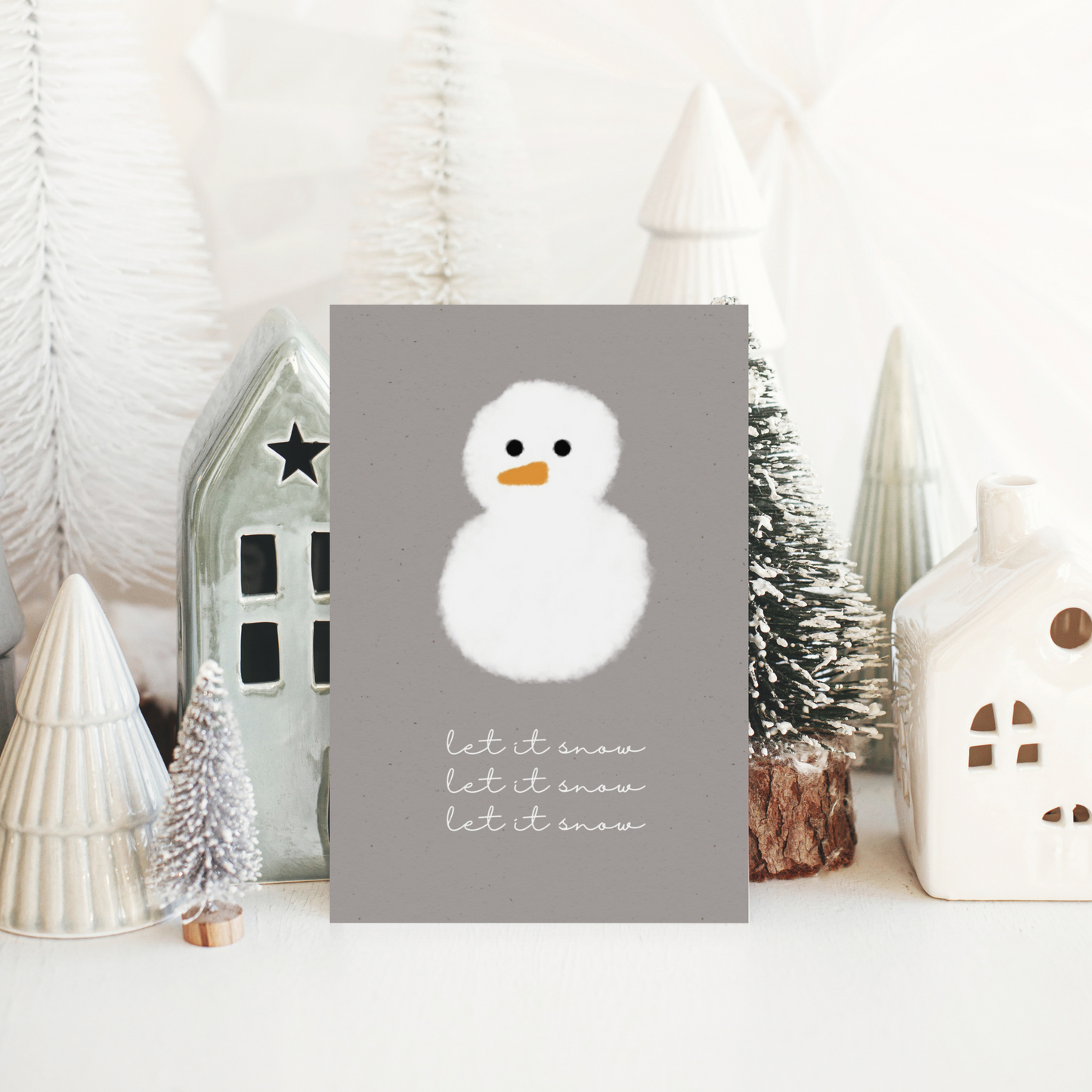 Klappkarte Winter | Let it snow