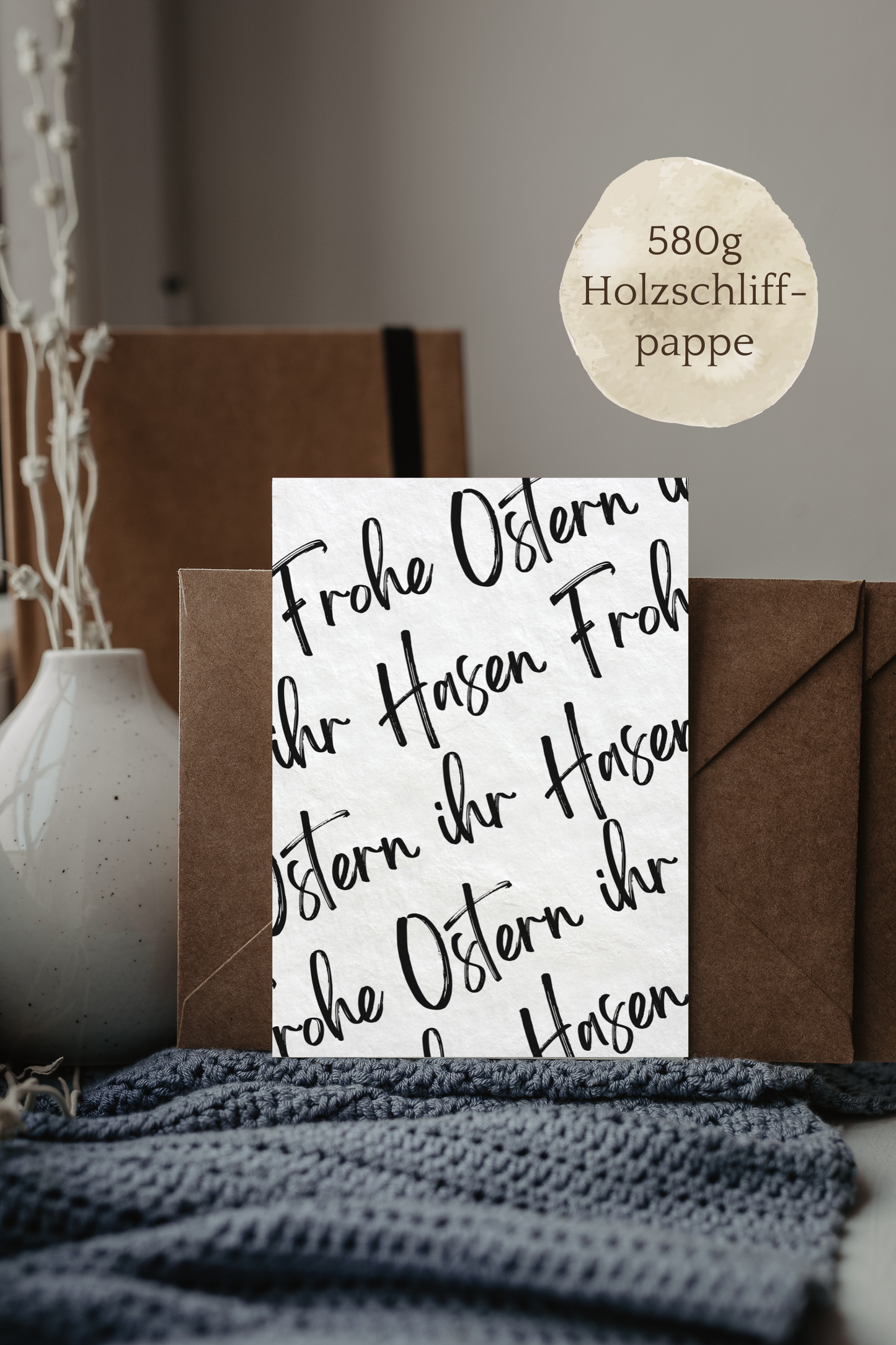 Postkarte Ostern | Frohe Ostern ihr Hasen