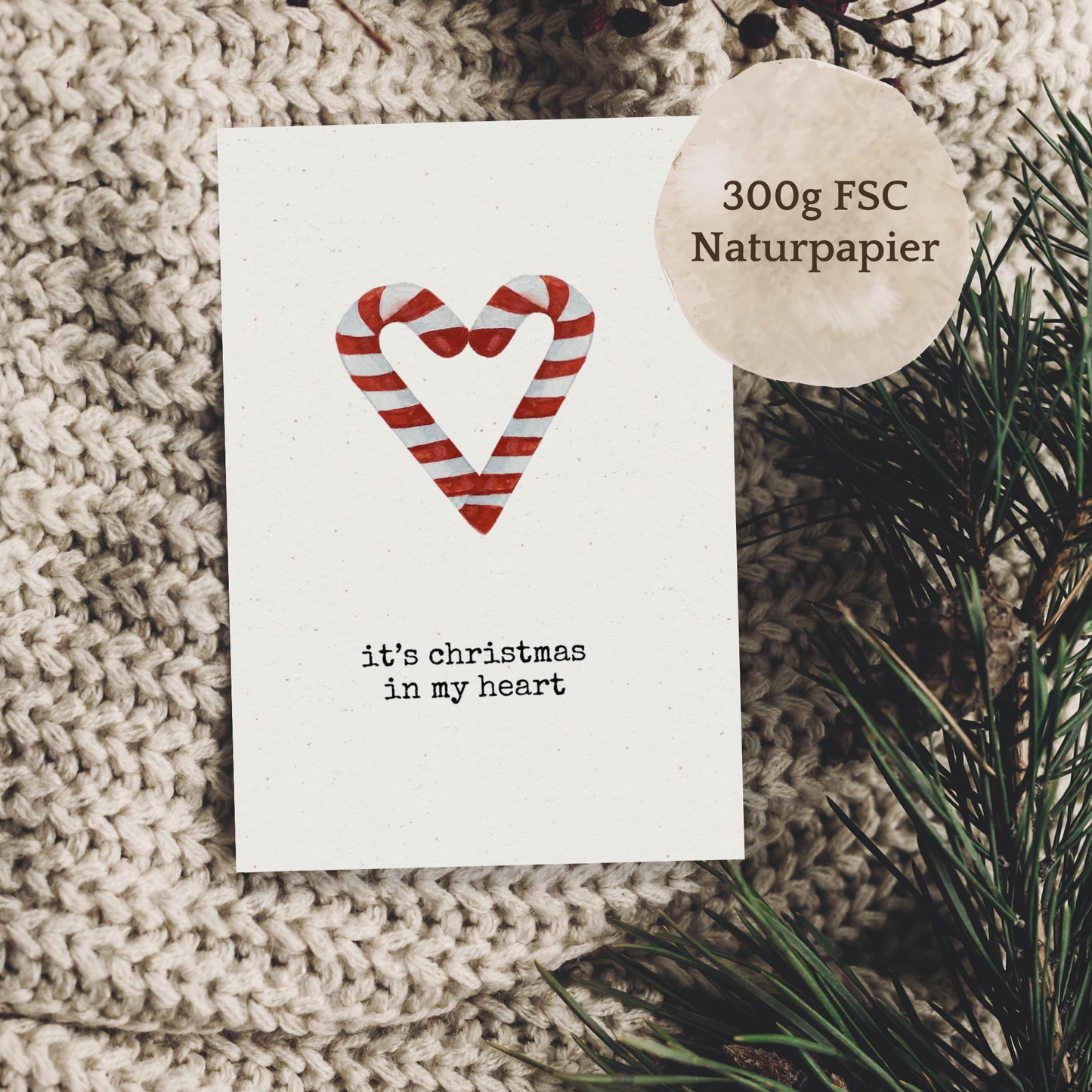 Klappkarte Weihnachten | It's christmas in my heart