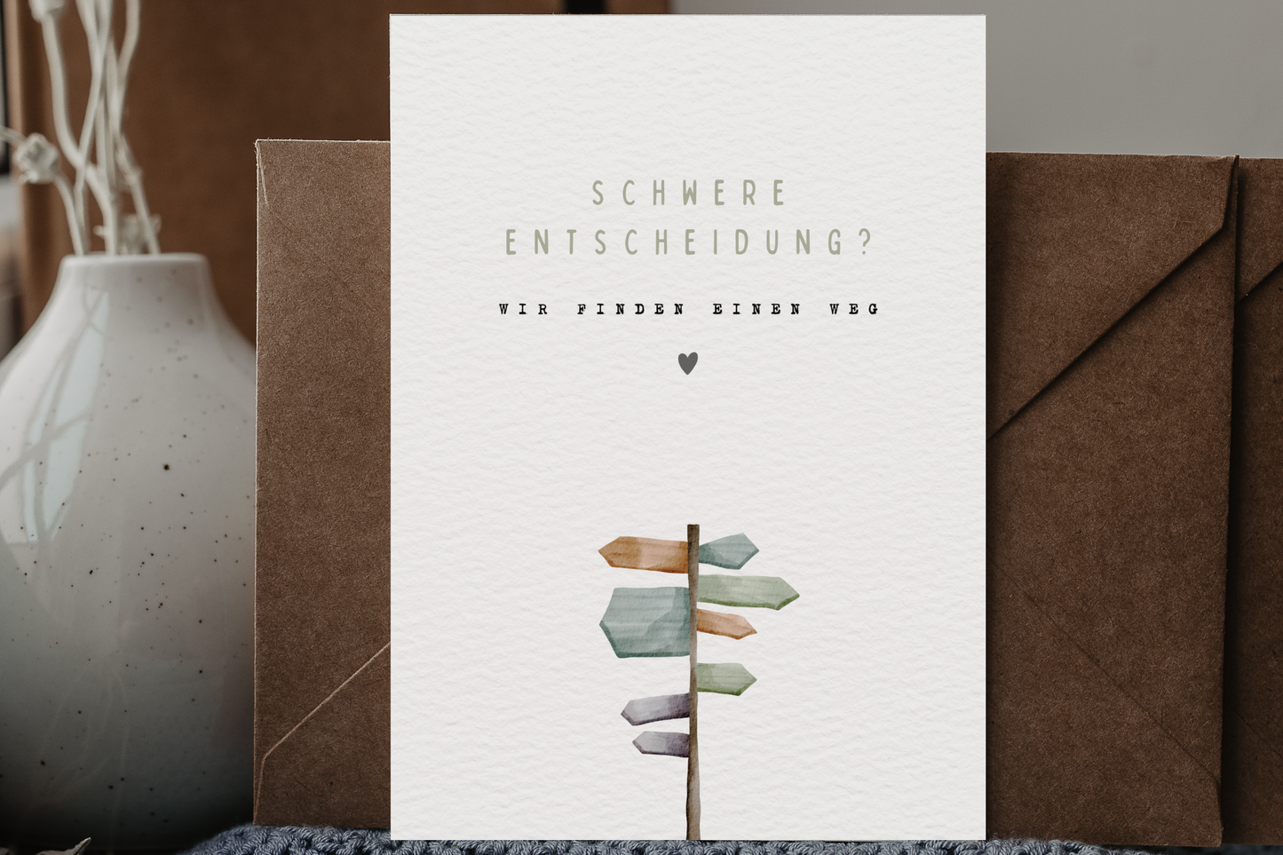 Postkarte | Schwere Entscheidung