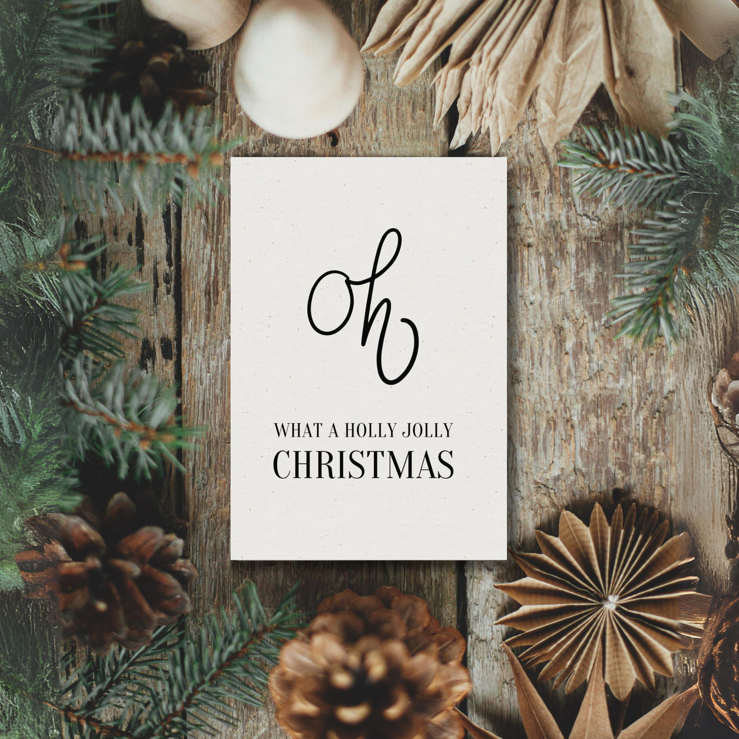 Klappkarte Weihnachten | Oh what a holly jolly christmas