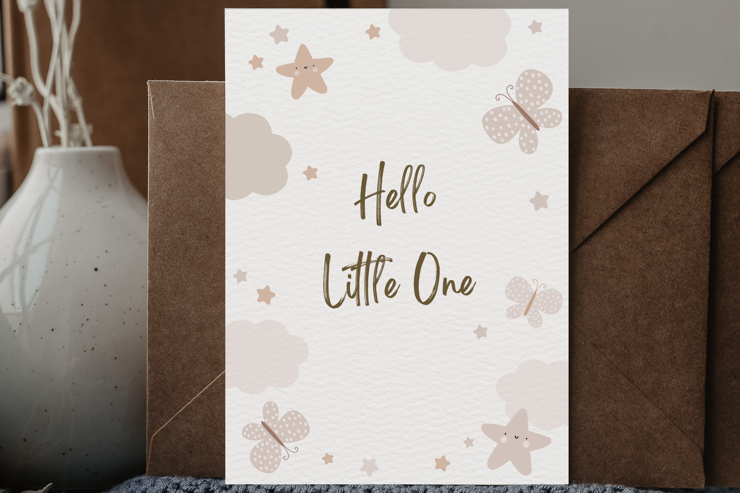 Postkarte Baby | Hello little one