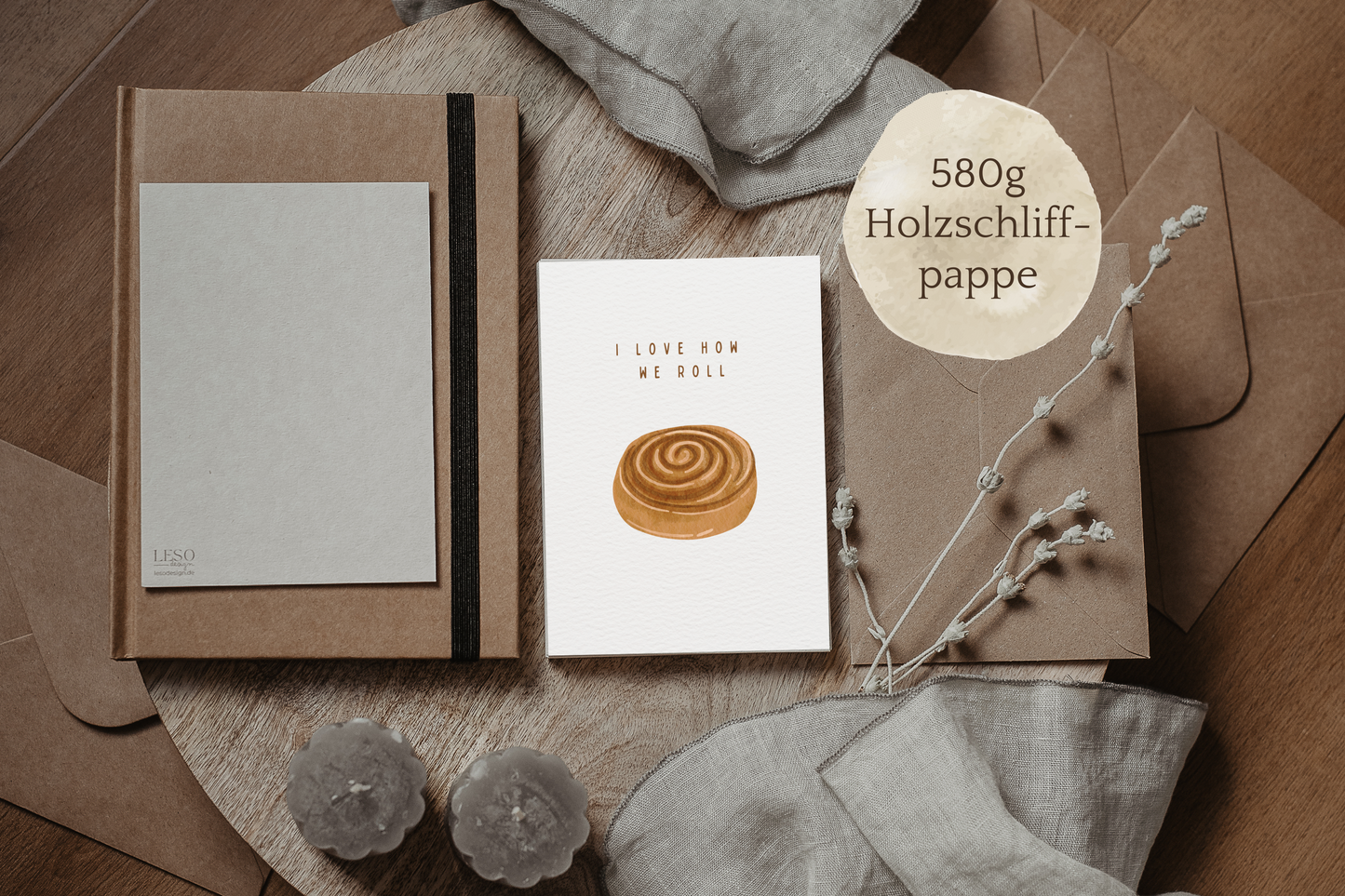 Postkarte | I love how we roll