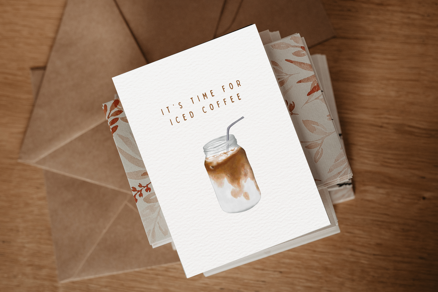 Postkarte | It's time for iced coffee