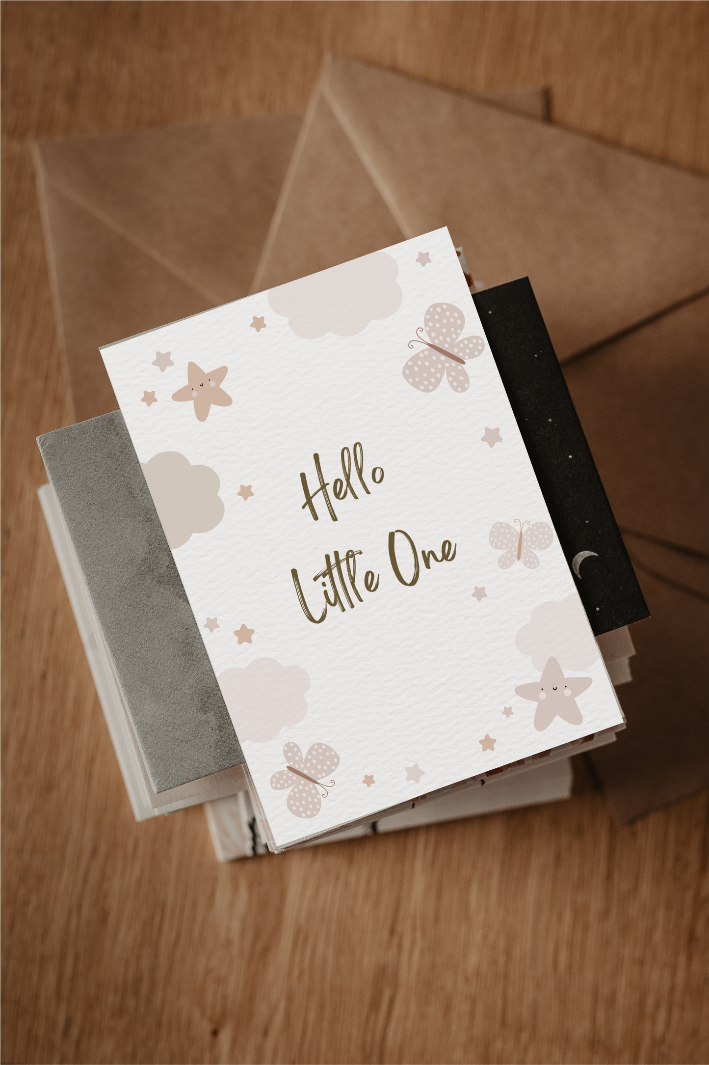 Postkarte Baby | Hello little one
