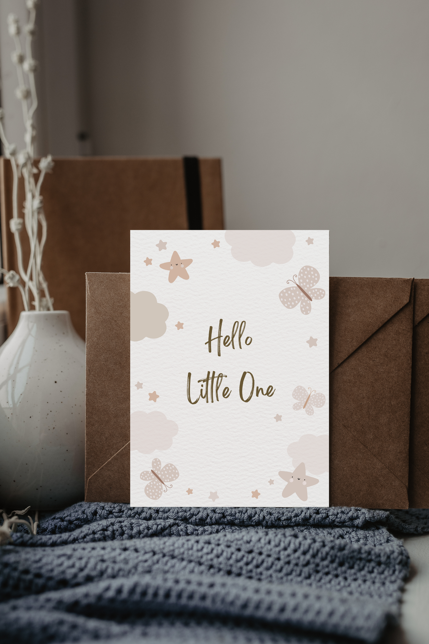 Postkarte Baby | Hello little one