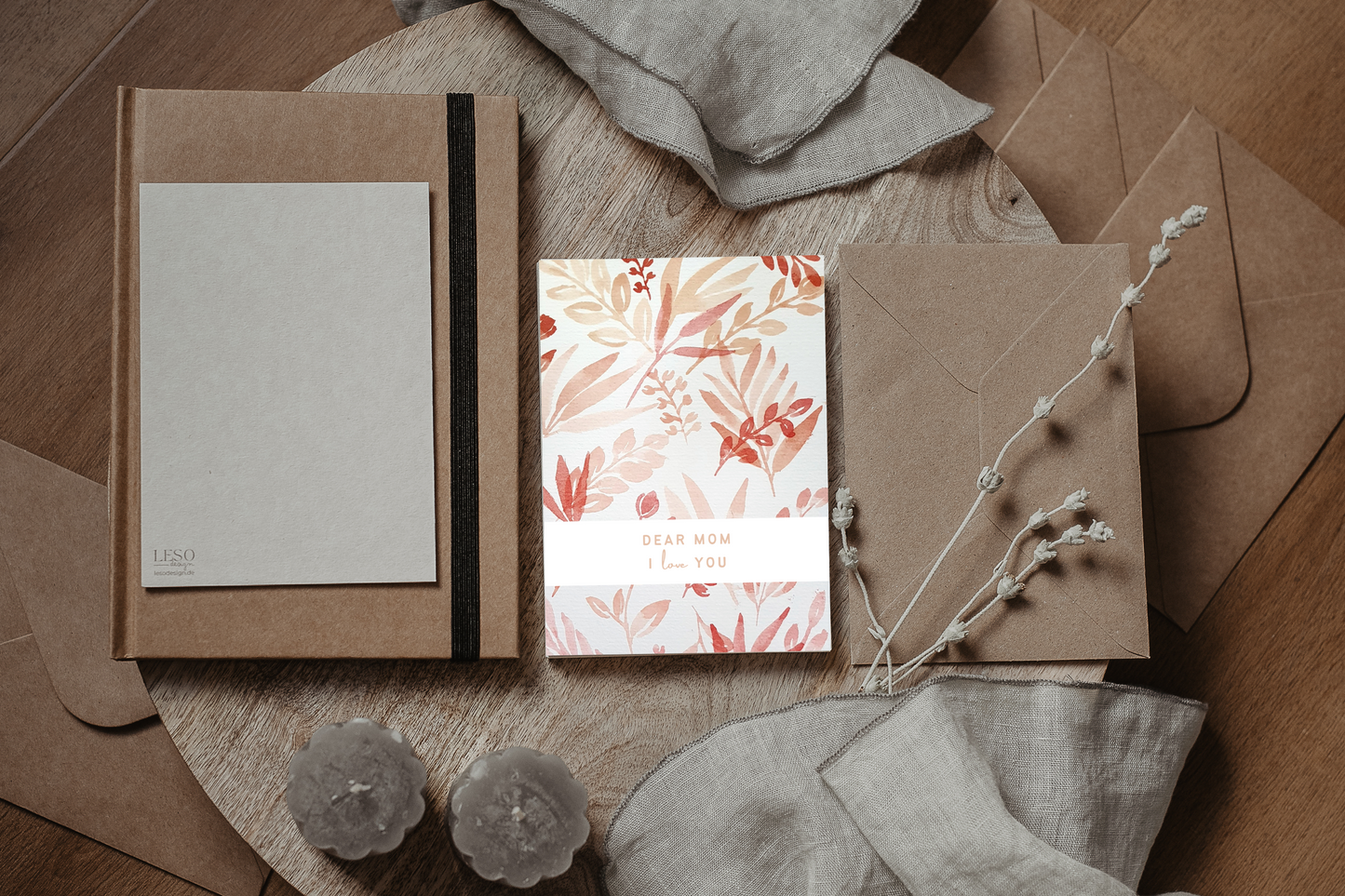 Postkarte Muttertag | Dear mum I love you