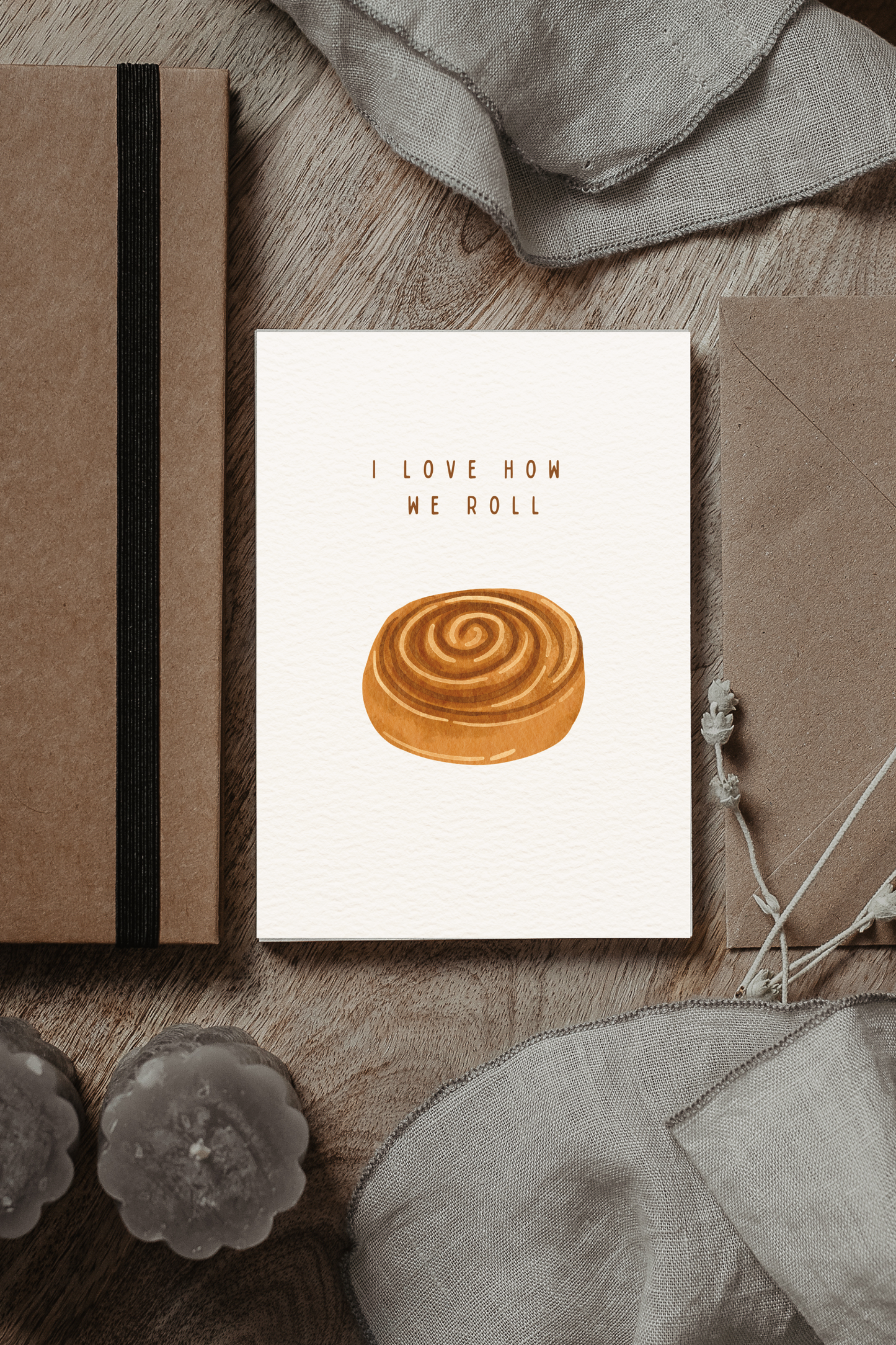 Postkarte | I love how we roll