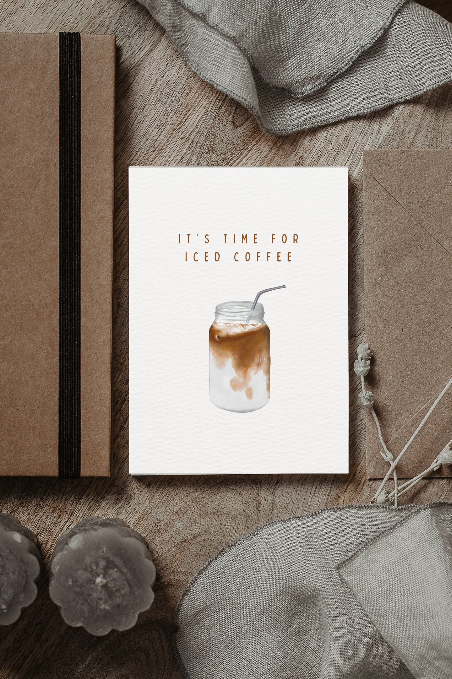Postkarte | It's time for iced coffee