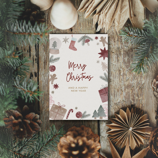 Klappkarte Weihnachten | Merry Christmas and a happy new year