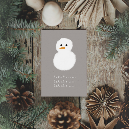 Klappkarte Winter | Let it snow