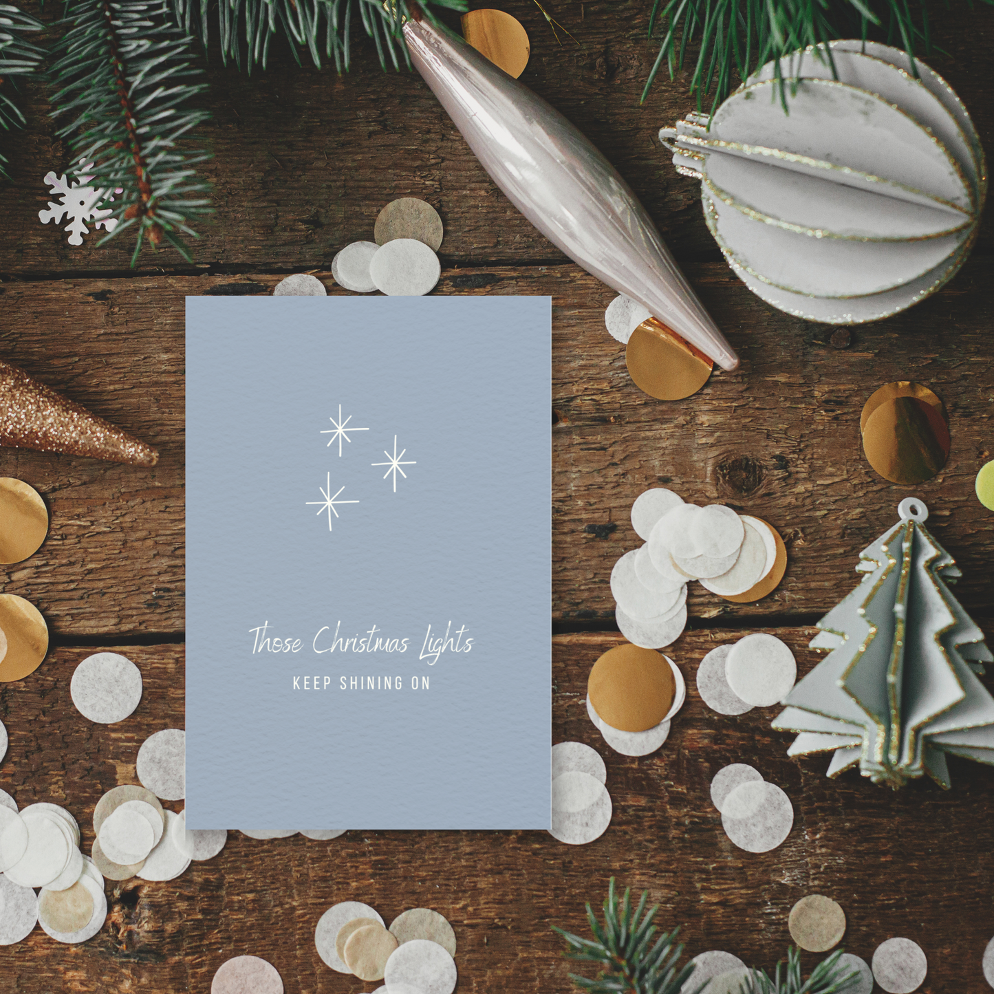 Klappkarte Weihnachten | Those Christmas Lights - Keep shining on
