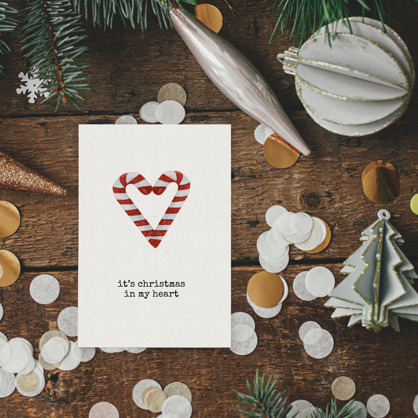 Klappkarte Weihnachten | It's christmas in my heart