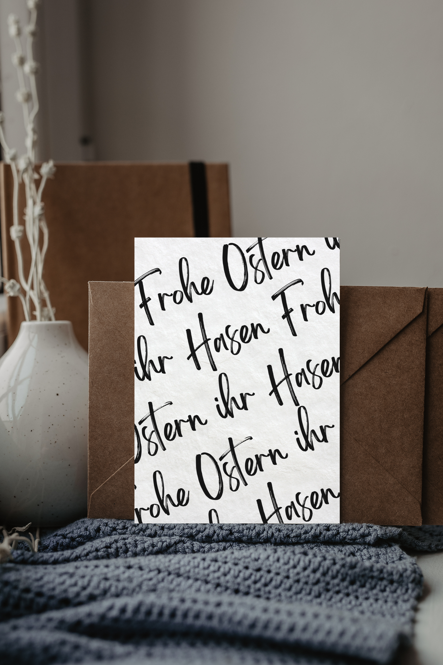 Postkarte Ostern | Frohe Ostern ihr Hasen