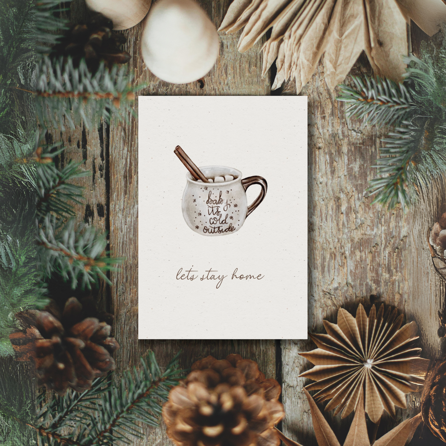 Klappkarte Weihnachten | Baby it's cold outside - let's stay home