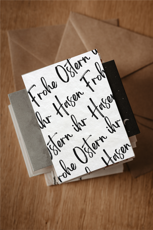 Postkarte Ostern | Frohe Ostern ihr Hasen