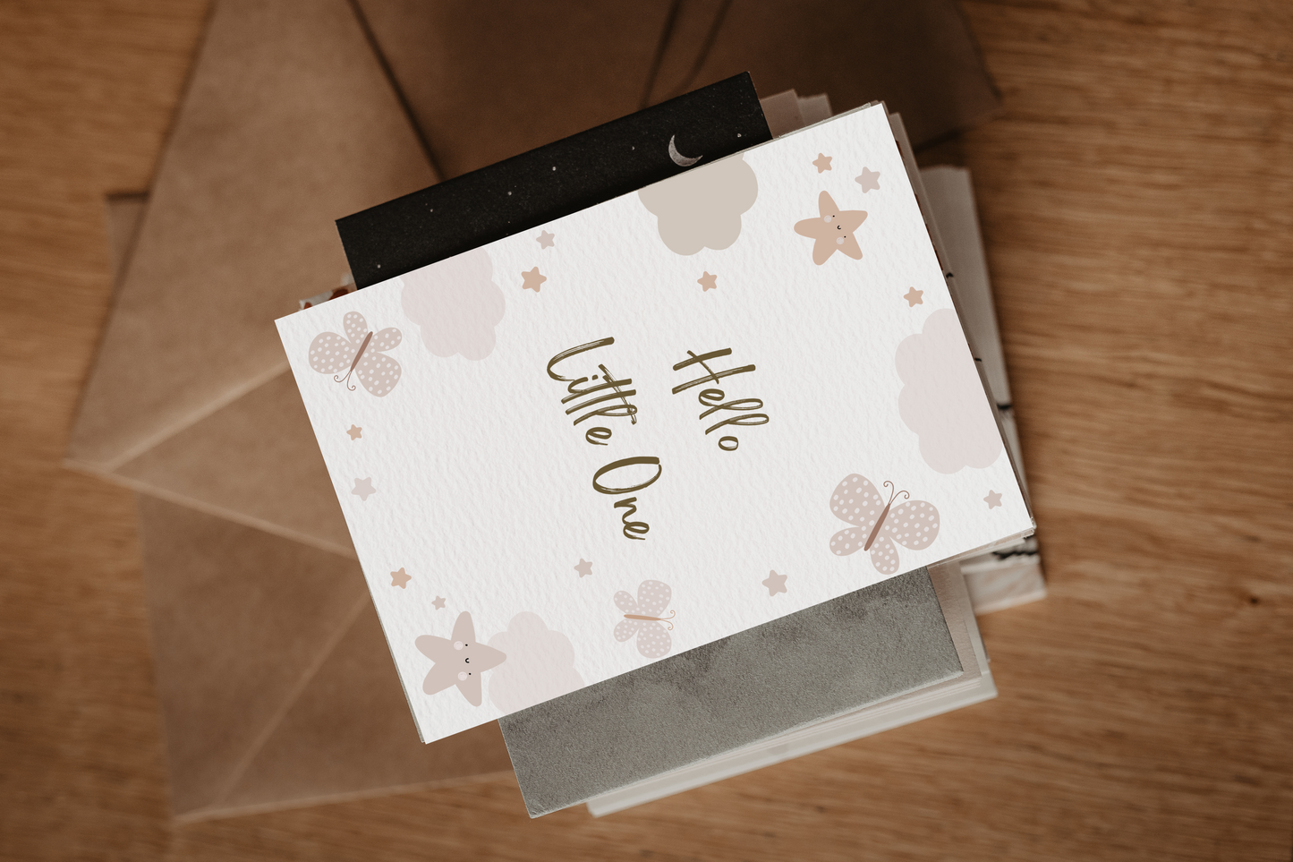 Postkarte Baby | Hello little one
