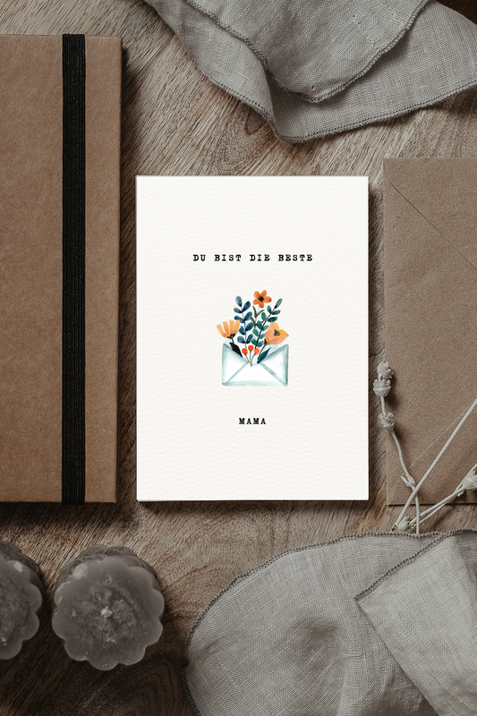 Postkarte Muttertag | Du bist die Beste MAMA