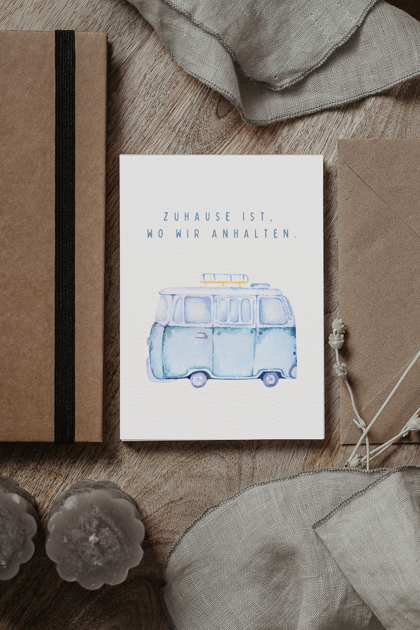 Postkarte | Zuhause ist, wo wir anhalten