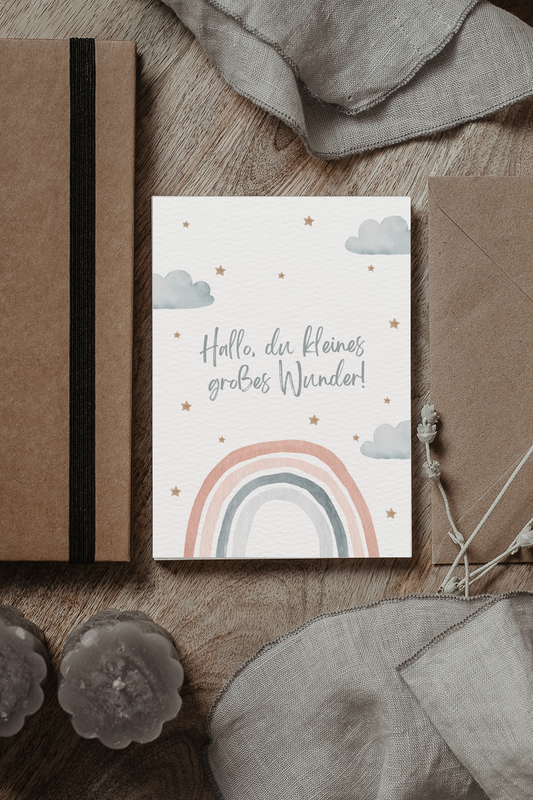 Postkarte | Hallo du kleines großes Wunder