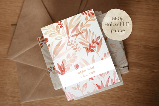 Postkarte Muttertag | Dear mum I love you