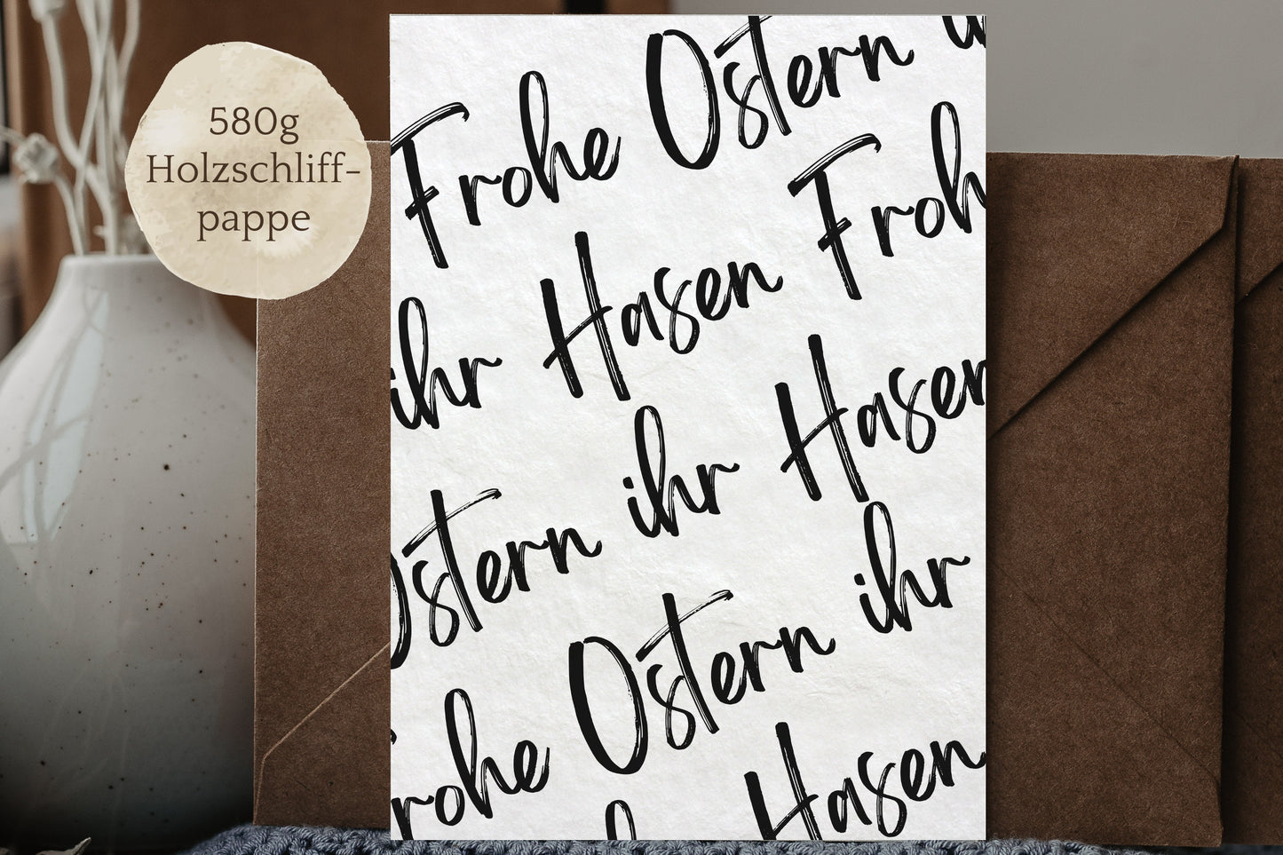 Postkarte Ostern | Frohe Ostern ihr Hasen