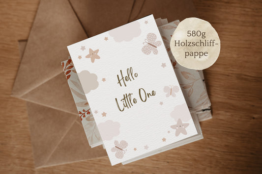 Postkarte Baby | Hello little one