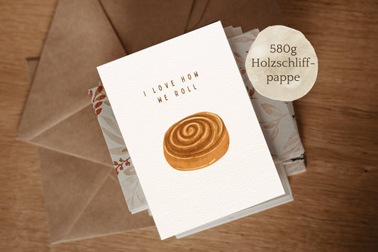 Postkarte | I love how we roll