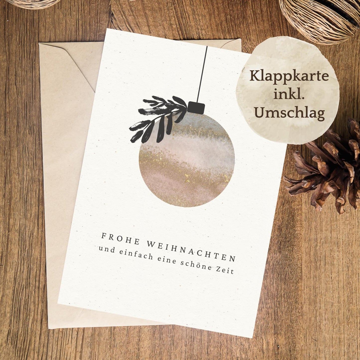 Klappkarte Weihnachten | Einfach eine schöne Zeit