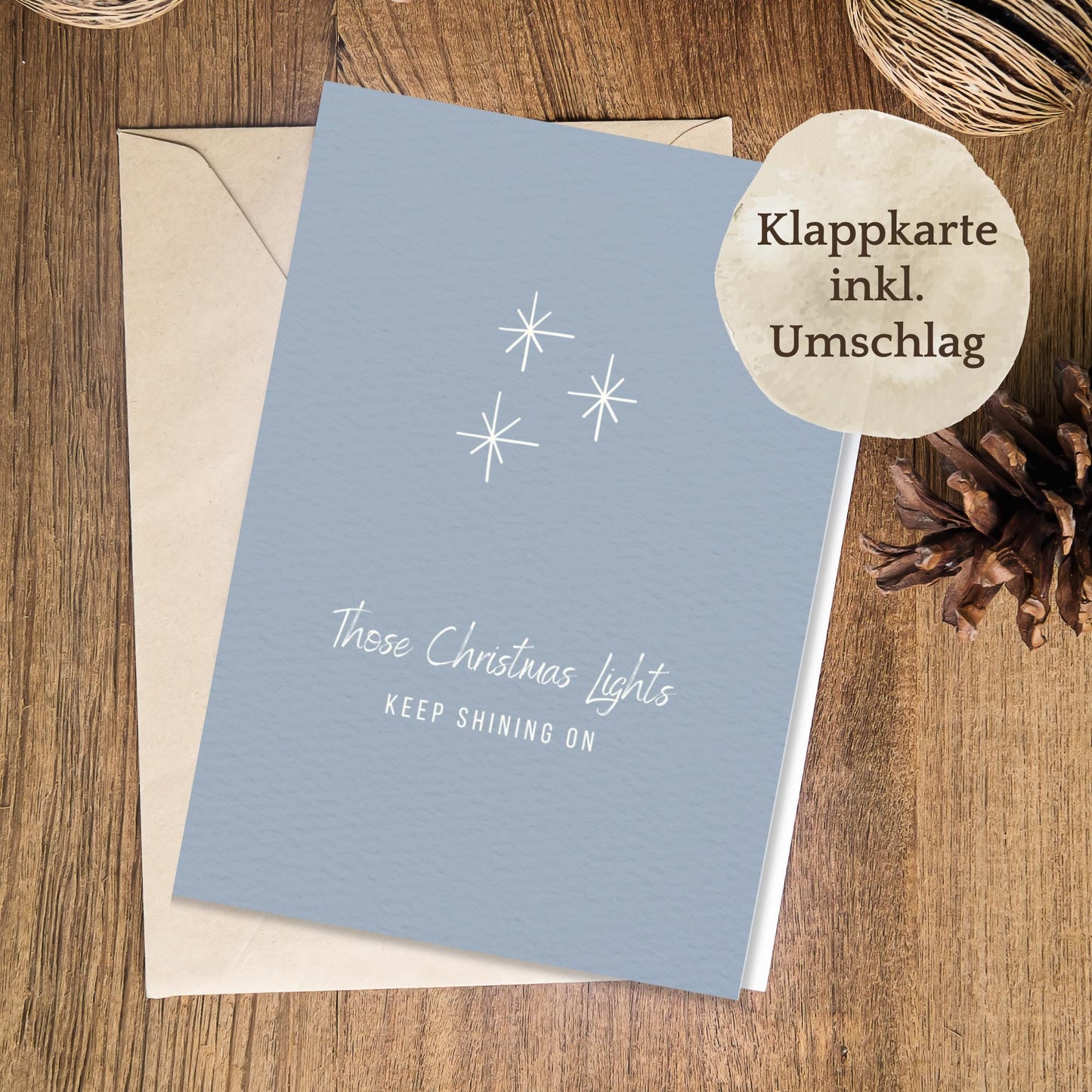 Klappkarte Weihnachten | Those Christmas Lights - Keep shining on